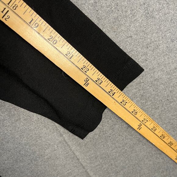 Attitudes by Renee Techno Crepe Blazer w/ Faux Leather Belt Black Size 2X - Picture 15 of 16